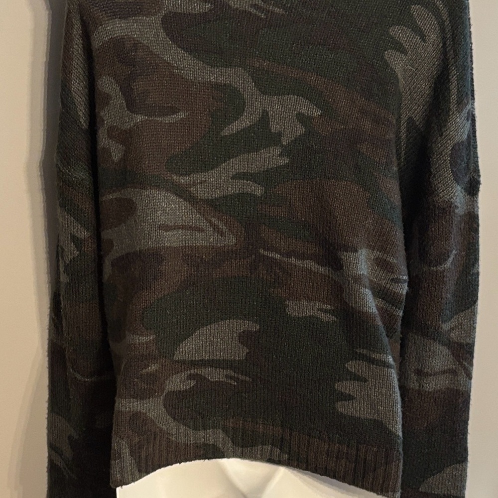 Rails Perci Wool Sweater in Jungle Camo Pullover in Green S - Picture 4 of 8